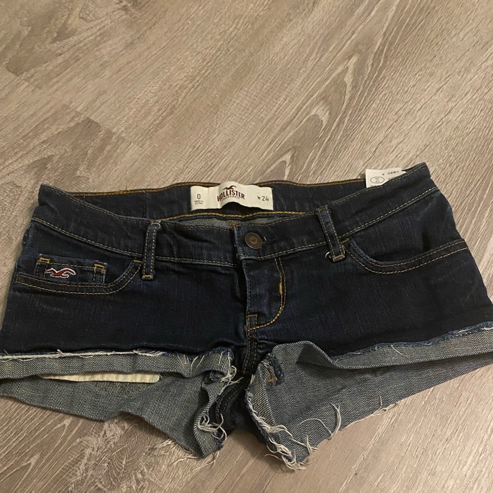 Dark Denim Hollister Booty Shorts